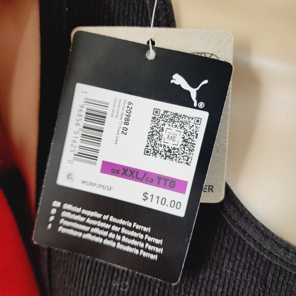 Puma Scuderia Ferrari Race T7 Track Jacket Red Black 620988-02 Size XXL Men's - Picture 8 of 14